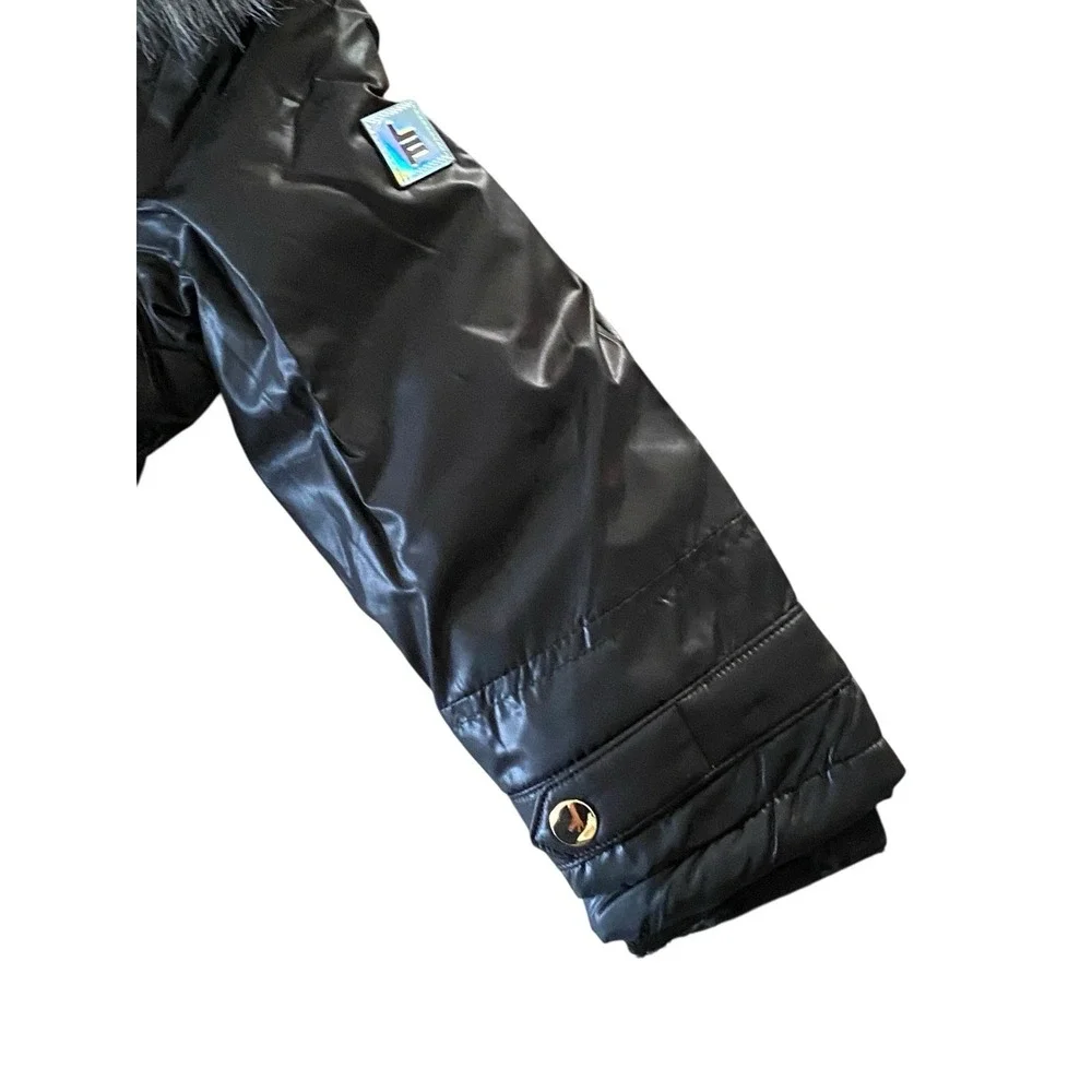 London‎ Fog - Girls Quilted Puffer Parka (S/4) - Faux Fur Hood Warm Coat